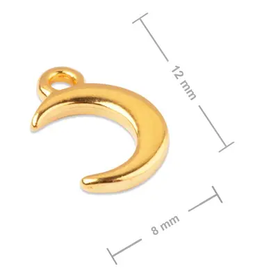 Manumi přívěsek půlměsíc 12x8mm pozlacený - 1 ks