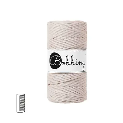 Bobbiny Macramé příze Regular 3mm Nude - 1 ks