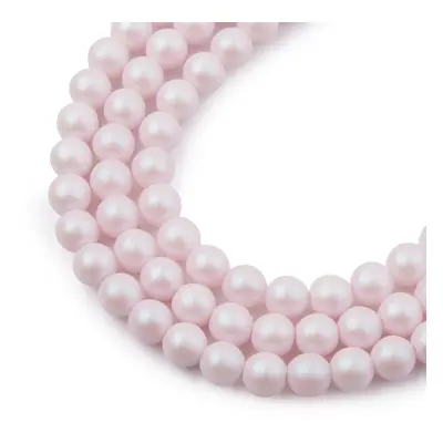 Manumi České mačkané korálky Manumi 6 mm pearl pink - 30 ks