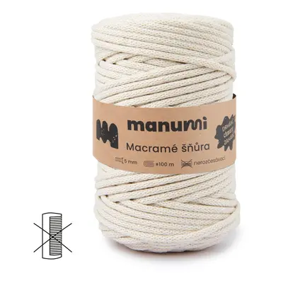 Manumi Macramé šňůra 5mm natural - 1 ks