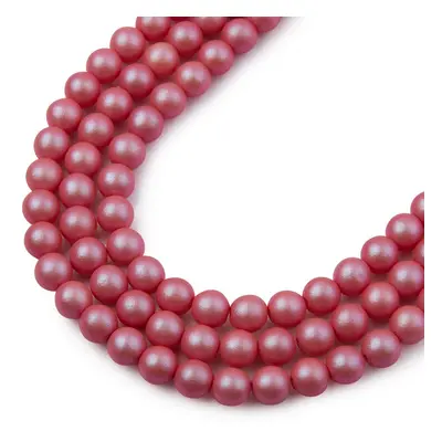 Manumi České mačkané korálky Manumi 4 mm pearl red - 45 ks