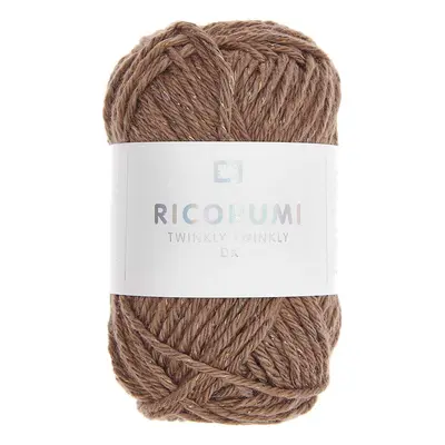 Rico Design Háčkovací příze Ricorumi Twinkly Twinkly odstín 015 hnědá - 3 ks