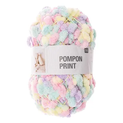 Rico Design Háčkovací bambulková příze Rico POMPON Print duhová - 1 ks