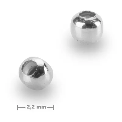 Stříbrný korálek 2,2 mm - 10 ks