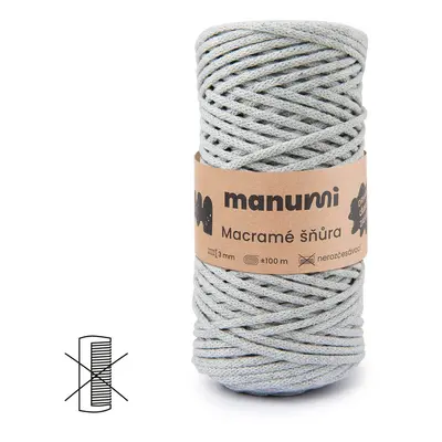 Manumi Macramé šňůra 3mm světle šedá - 1 ks