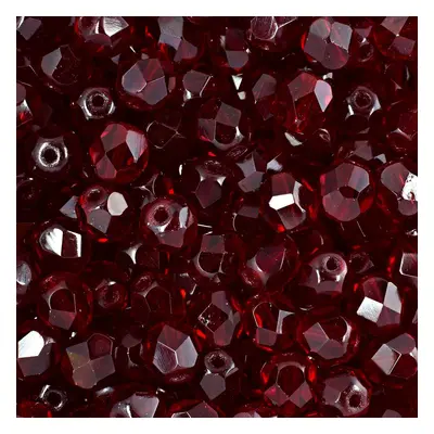 Manumi české broušené korálky 6mm Ruby - 30 ks