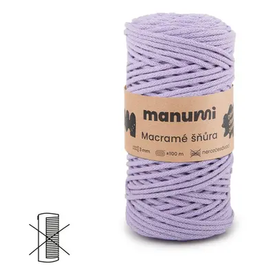 Manumi Macramé šňůra 3mm levandulová - 1 ks