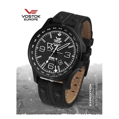 Hodinky Vostok Expedition Dual Time 515.24H/595C502 + Dárek zdarma