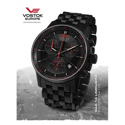 Hodinky Vostok Europe GAZ-14 Grand Chrono Trigolight 6S30/5654176B + Dárek zdarma