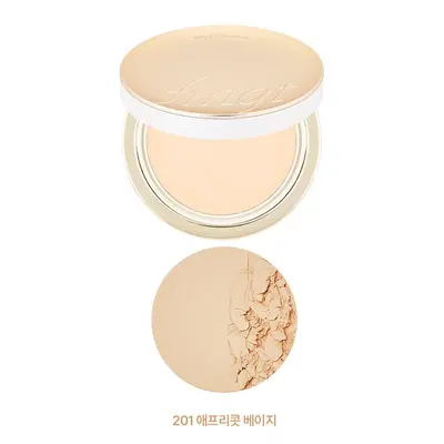 THE FACE SHOP Pudr fmgt Gold Collagen Ampoule Two-Way Pact - #201 Apricot Beige