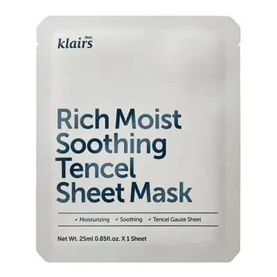 KLAIRS Plátýnková maska Rich Moist Soothing Tencel Sheet Mask