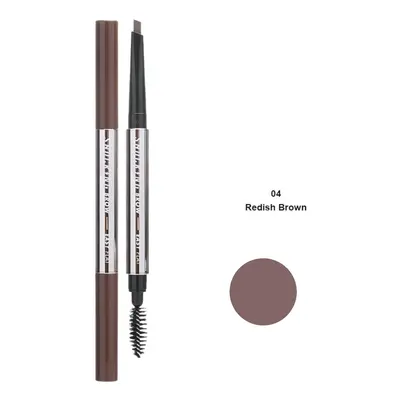 TONYMOLY Tužka na obočí s kartáčkem The Shocking Vegan Brow Easy Flat - #04 Radish Brown