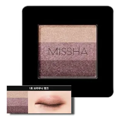 MISSHA Oční stíny Triple Shadow - No. 1 Brownie Pink