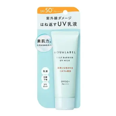 SHISEIDO AQUALABEL Opalovací krém 3v1 Self Barrier UV Milk SPF 50+ PA++++ (45 g)