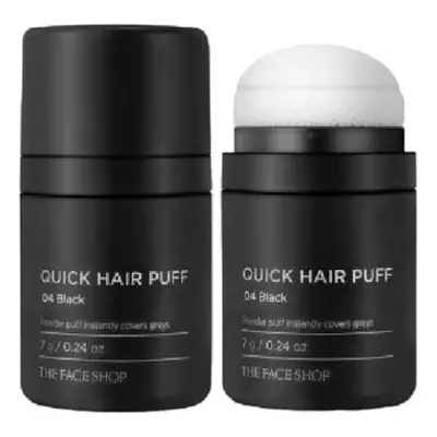 THE FACE SHOP Barevný pudr na vlasy Quick Hair Puff - 04 Black