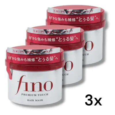 SHISEIDO FINO 3x Prémiová maska na vlasy Premium Touch Hair Mask (3 x 230 g)