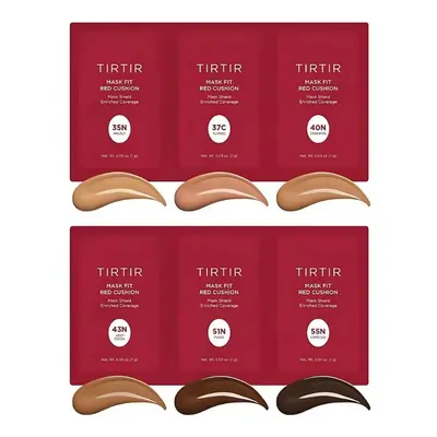 TIRTIR Set vzorků Cushion Make-up Mask Fit Red Cushion 6 Shade Trial Kit (6 vzorků) - 05 Deep (#