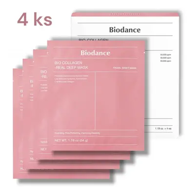 BIODANCE 4x Hydrogelová pleťová maska Bio-Collagen Real Deep Mask (4 ks)