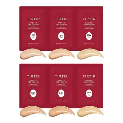 TIRTIR Set vzorků Cushion Make-up Mask Fit Red Cushion 6 Shade Trial Kit (6 vzorků) - 02 Light M