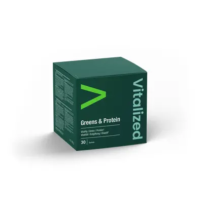 Vitalized Greens & Protein, Energie a detox, 30 sáčků