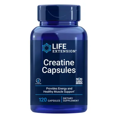 Life Extension Creatine Capsules, Svaly a energie, 120 kapslí