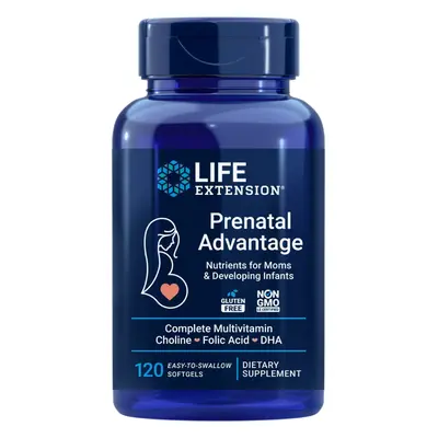 Life Extension Prenatal Advantage, Zdraví matky a dítěte, 120 softgel kapslí