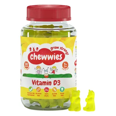 Chewwies Vitamín D3, Růst a vývoj dětí, 30 gumových bonbonů