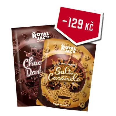 Sušené maso – Royal Jerky | Stejkovo dvojčata 1+1 (preclíky ve slaném karamelu a hořké čokoládě)