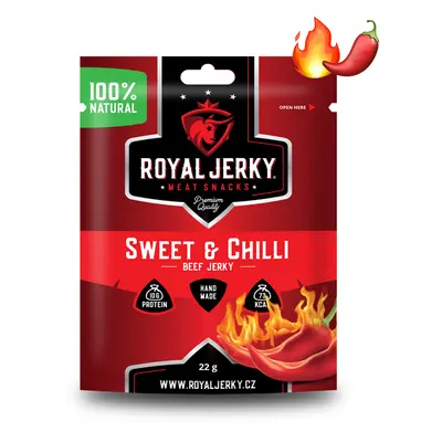 Sušené maso – Royal Jerky | Hovězí, Sweet & Chilli | 22 g