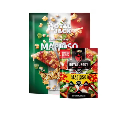 Sušené maso – Royal Jerky | Mafioso dvojčata (jerky + popcorn) | 57 g