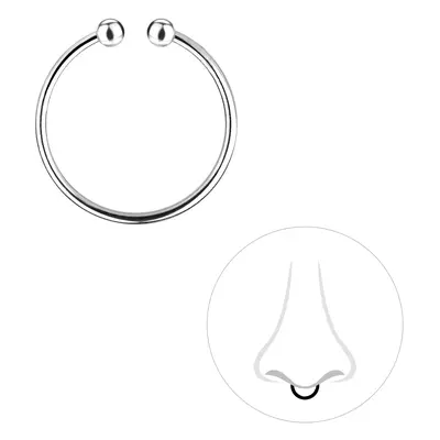 Falešný piercing septum do nosu větší kroužek 12 mm