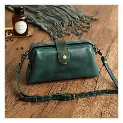 Dámská mini kožená kabelka Crossbody Bag Barva (Varianta): Zelená