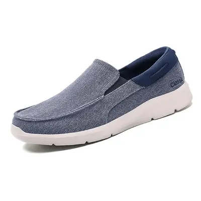 Džínové pánské mokasíny canvas loafers letní Barva: Modrá