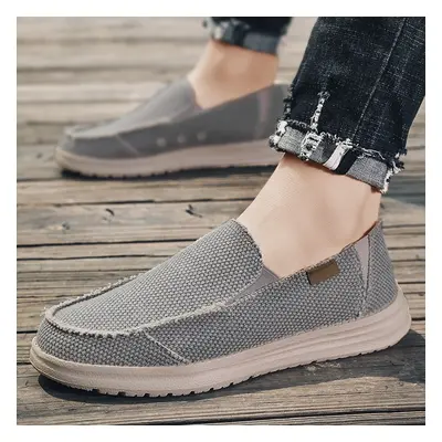 Džínové pánské boty nazouvací loafers denim canvas