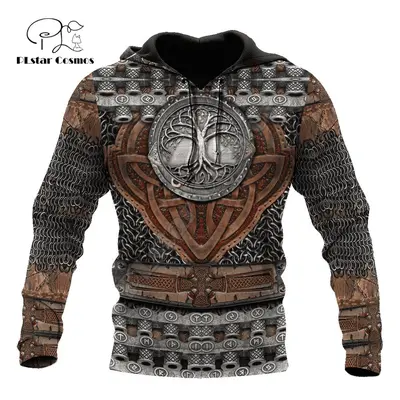 Mikina 3D s potiskem rytíře Viking Armor