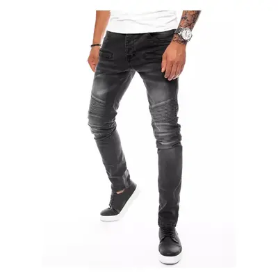 Šedé pánské džíny slim fit UX3809 - 32 Barva: Tmavě Šedá