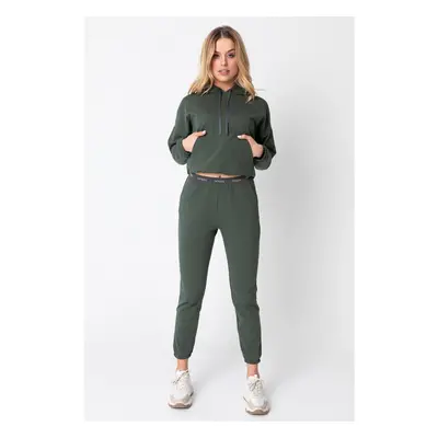 Elastické jogger kalhoty s logem LA102 Barva: Olivová