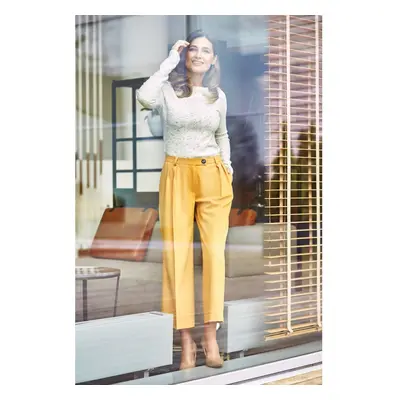 Dámské kalhoty culottes STYLE S139 Barva: Žlutá