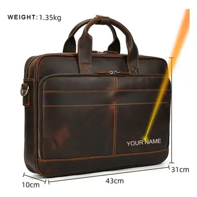 Kožená taška na notebook NW243 Barva (Varianta): 43cm