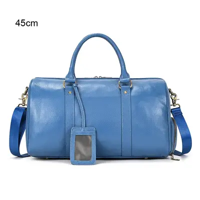 Velká cestovní taška přírodní kůže NW1015 Barva (Varianta): 45cm(Blue)