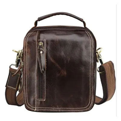 Multifunkční pánská baaška messenger bag přírodní kůže Barva (Varianta): Oil leather1