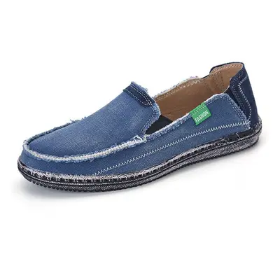 Džínové pánské loafers retro styl Barva: Modrá