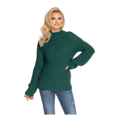 Svetr texturovaný TURTLENECK 70032 Barva: Zelená