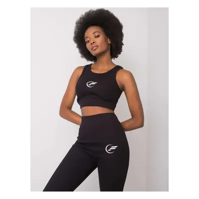 Sportovní fitness set, top a legíny 359-KMPL-010.15 Barva: Černá