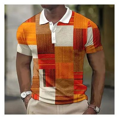 Barevné pánské tričko polo košile patchwork