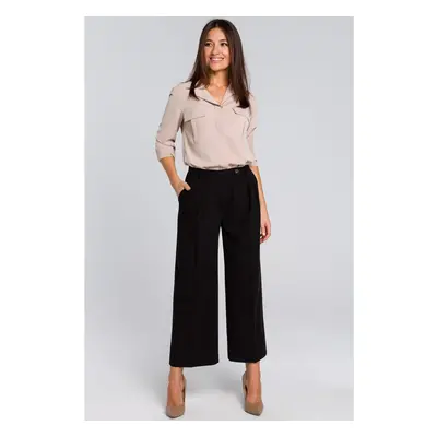 Dámské kalhoty culottes STYLE S139 Barva: Černá