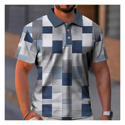 Barevné pánské tričko polo košile patchwork