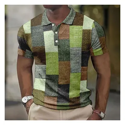 Barevné pánské tričko polo košile patchwork