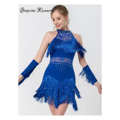 Dámské plesové šaty Sequins SF544 Barva: Modrá