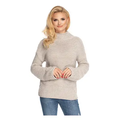 Svetr texturovaný TURTLENECK 70032 Barva: Béžová